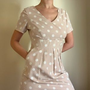 Pure Collection Silk Polka Dot Midi Dress Size 6